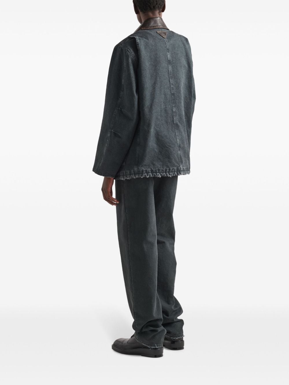 triangle-logo canvas jacket - 3
