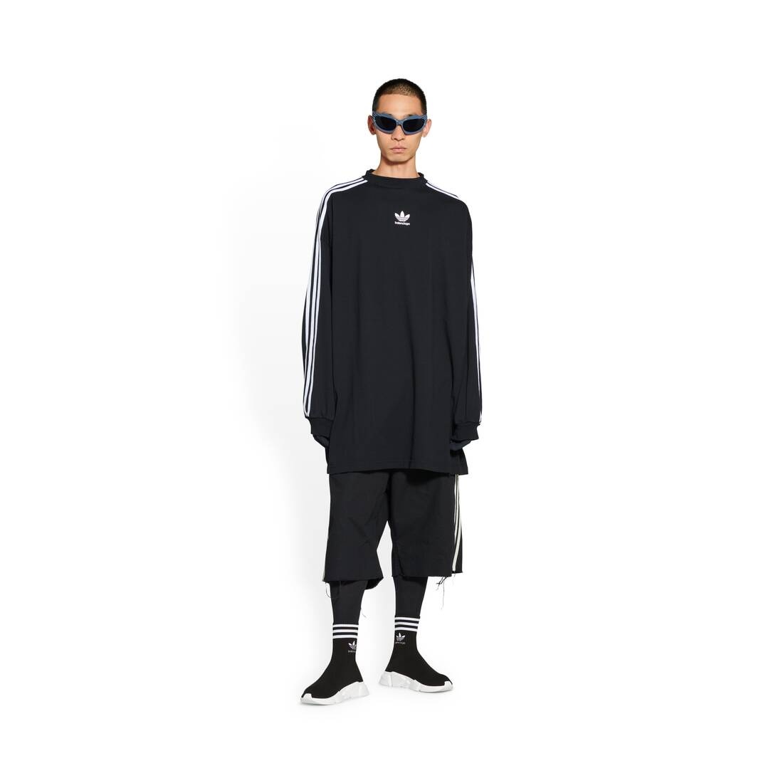Men's Balenciaga / Adidas Speed Sneaker in Black - 9