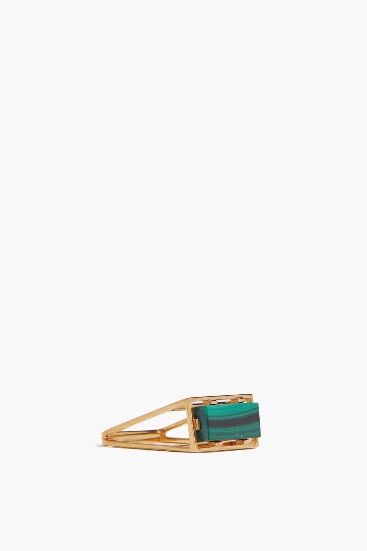 ALIITA Diaspro Ring in Malachite | hampdenclothing | REVERSIBLE