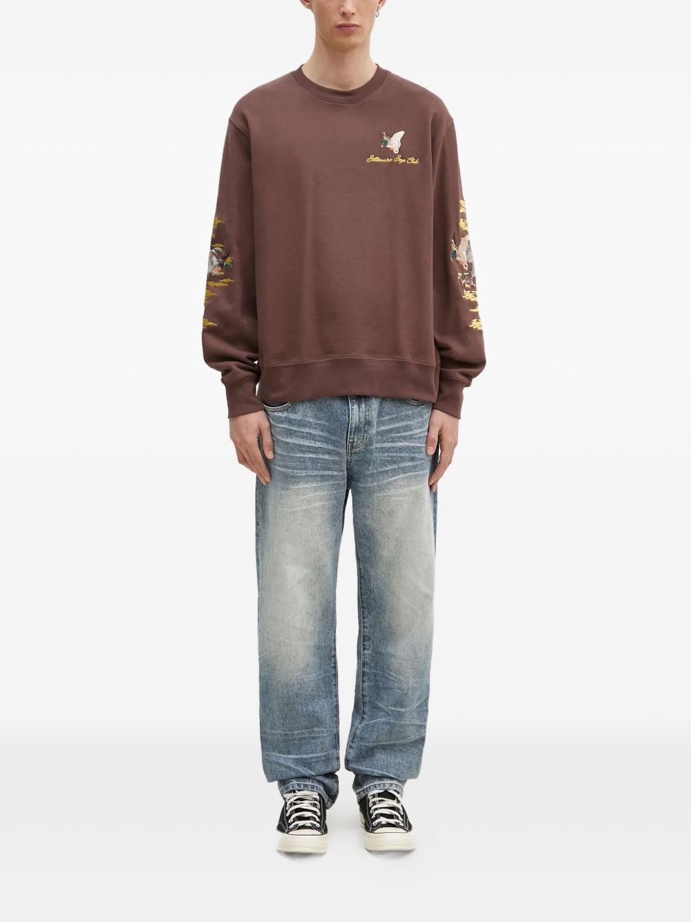 duck-embroidered crew-neck sweatshirt - 2