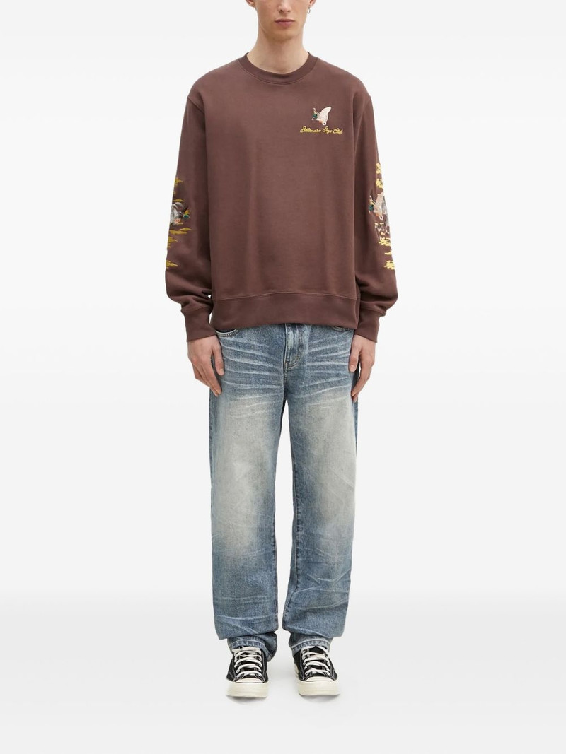 BILLIONAIRE BOYS CLUB duck-embroidered crew-neck sweatshirt outlook
