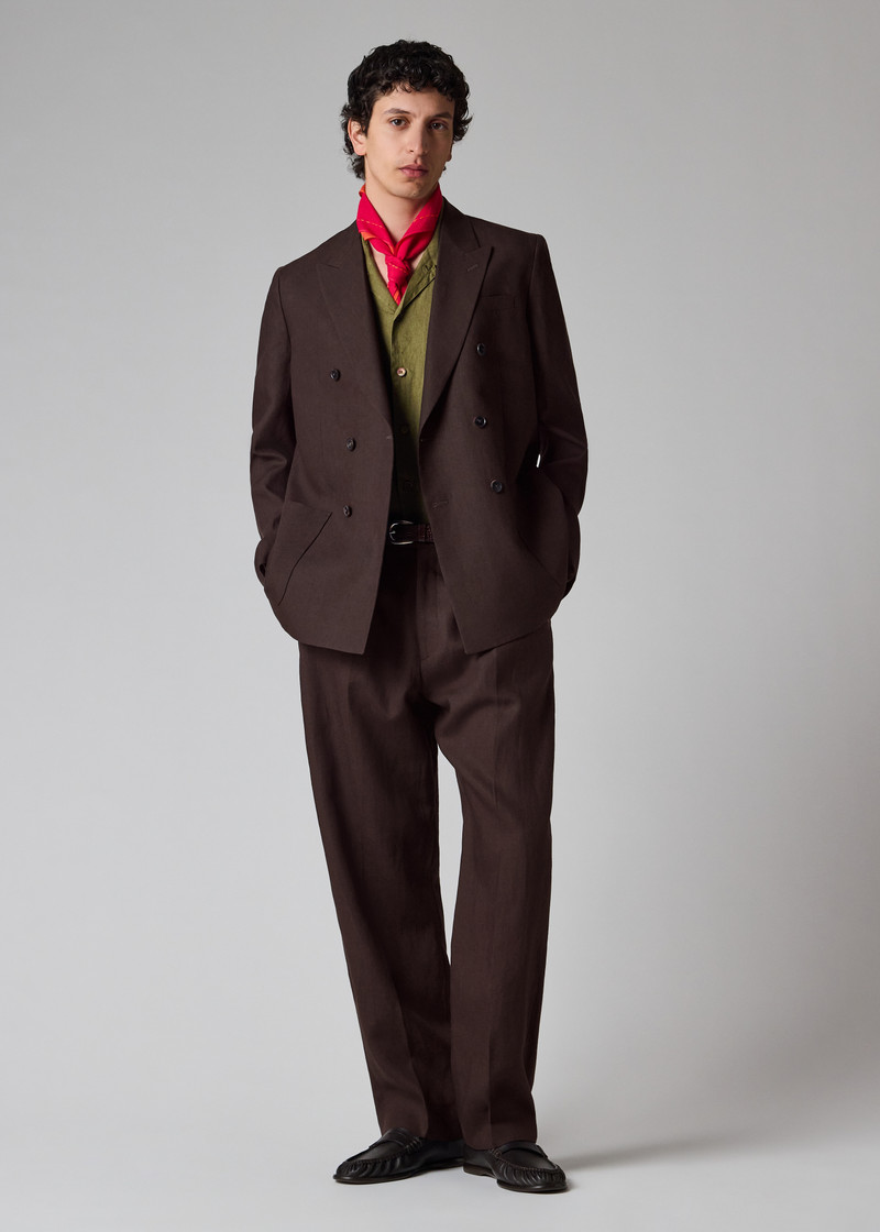 Aubergine Linen Suit 17