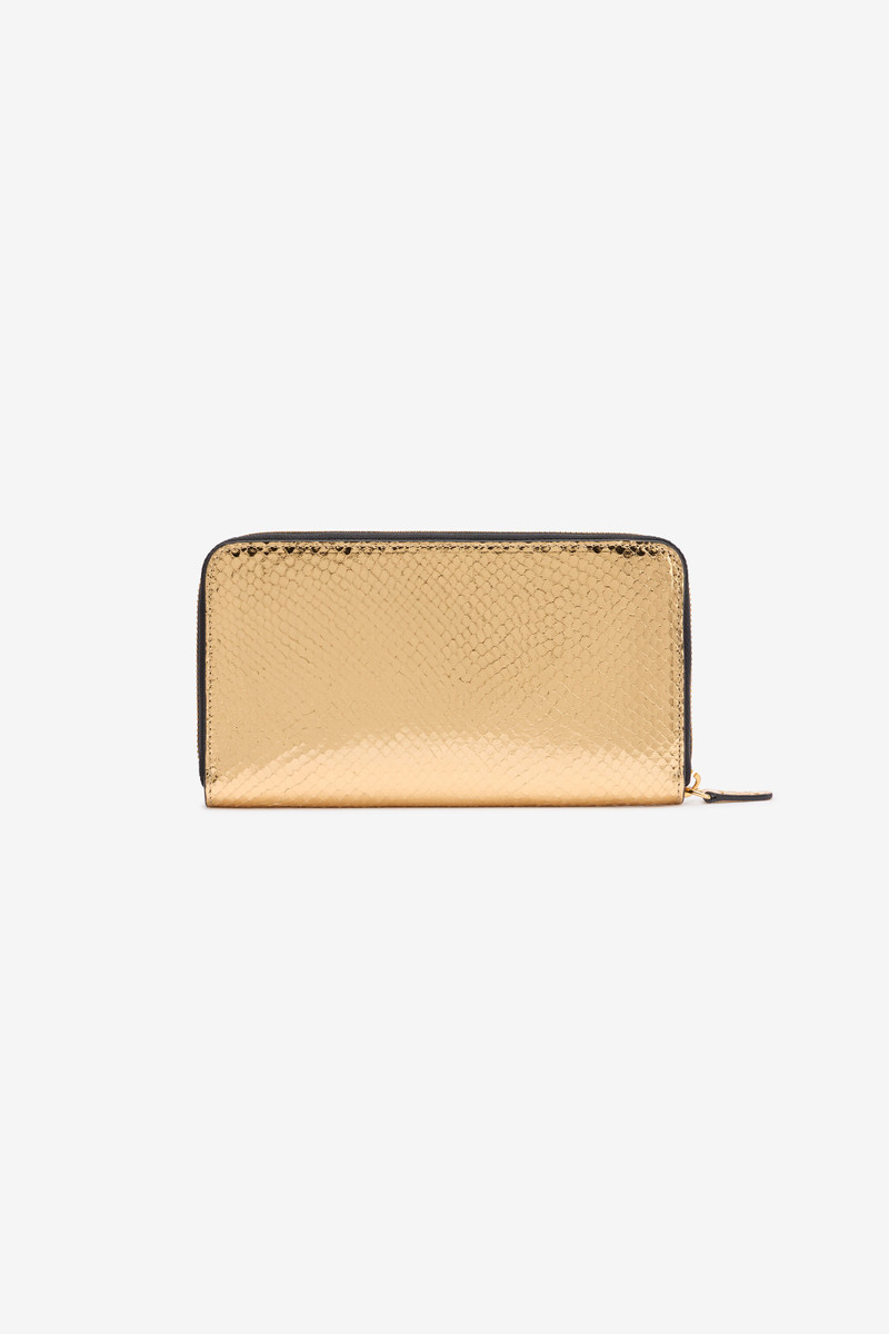 Roberto Cavalli Snake Print Zip-Around Wallet outlook