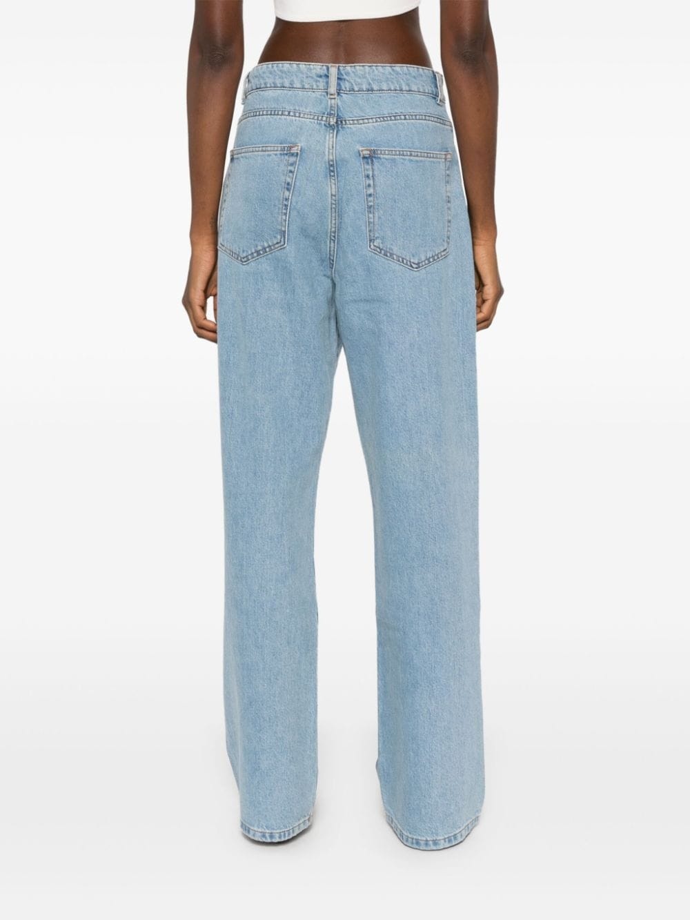 low-waist wide-leg jeans - 4