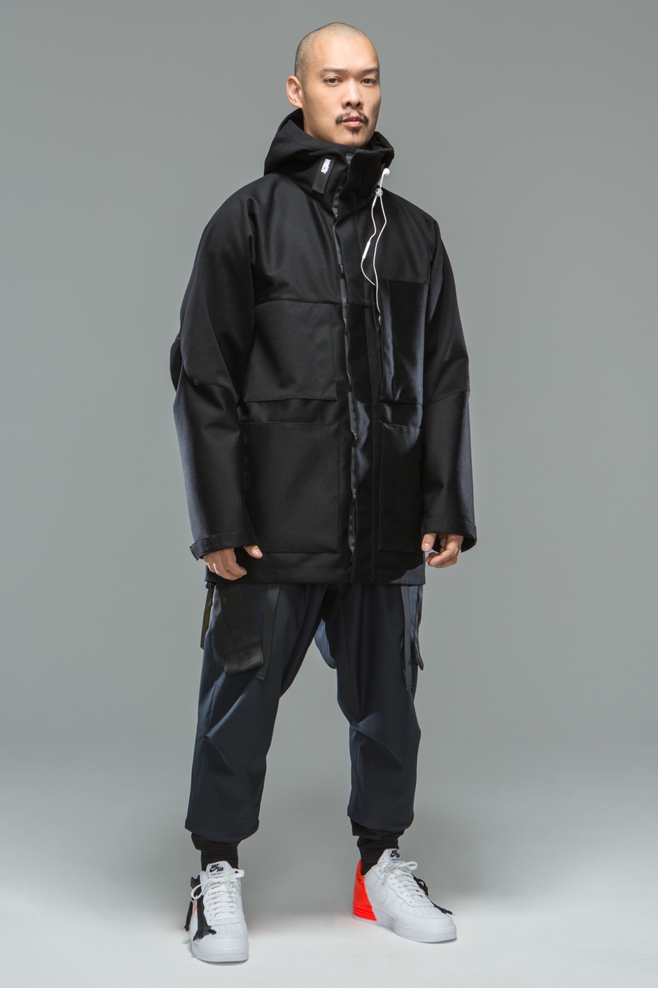 J54-LP 3L Wool Doeskin Parka Black - 15