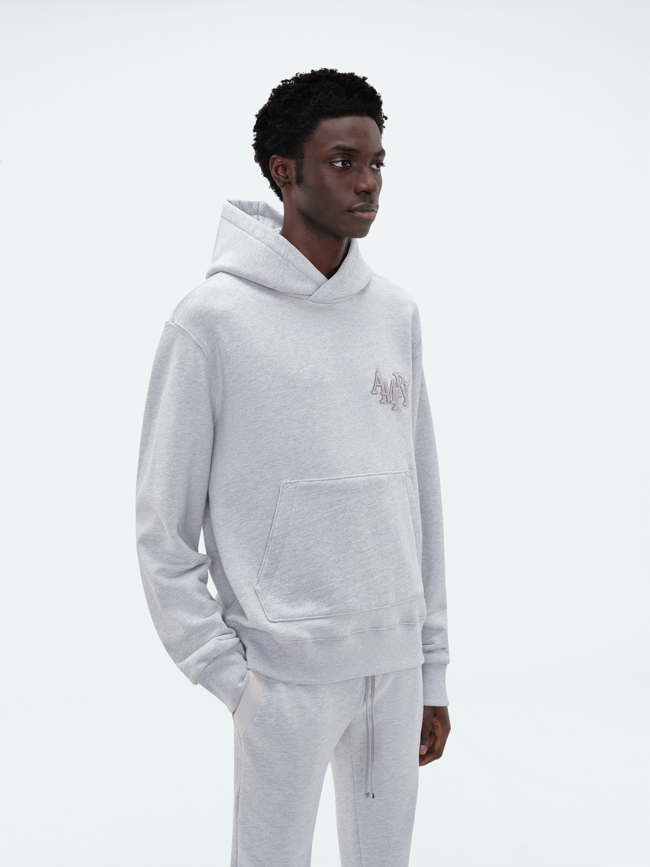 【関税込み】AMIRI グレー Staggered フーディ AMIRI AMIRI STAGGERED HOODIE | REVERSIBLE