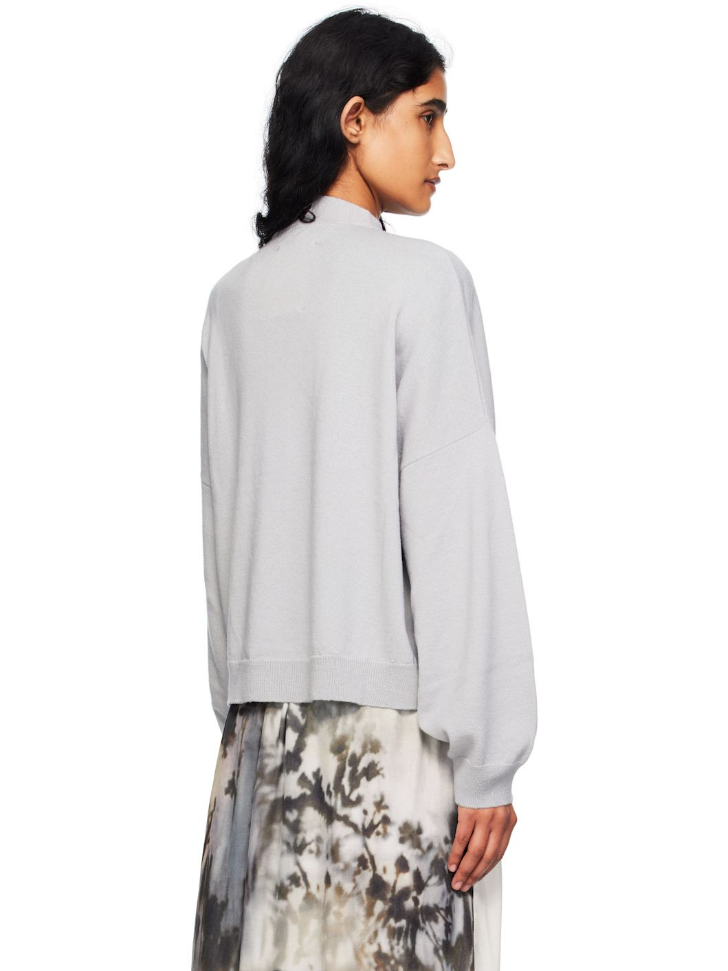 Gray Merino Wool Cardigan - 3