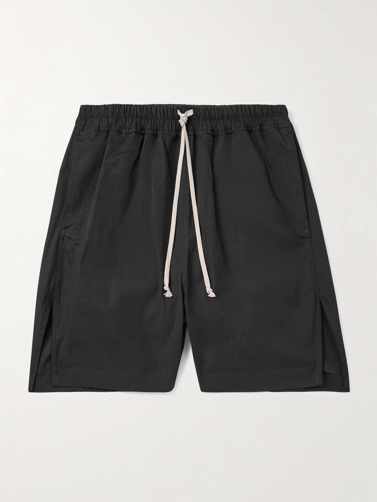 Straight-Leg Cotton-Blend Poplin Drawstring Shorts - 1