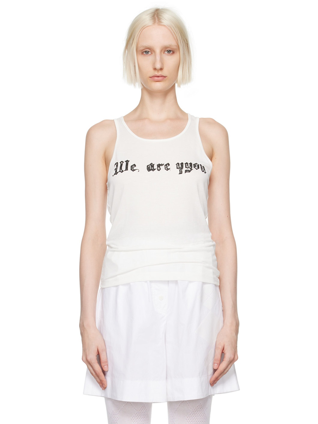 White 'We Are YYou' Tank Top - 1
