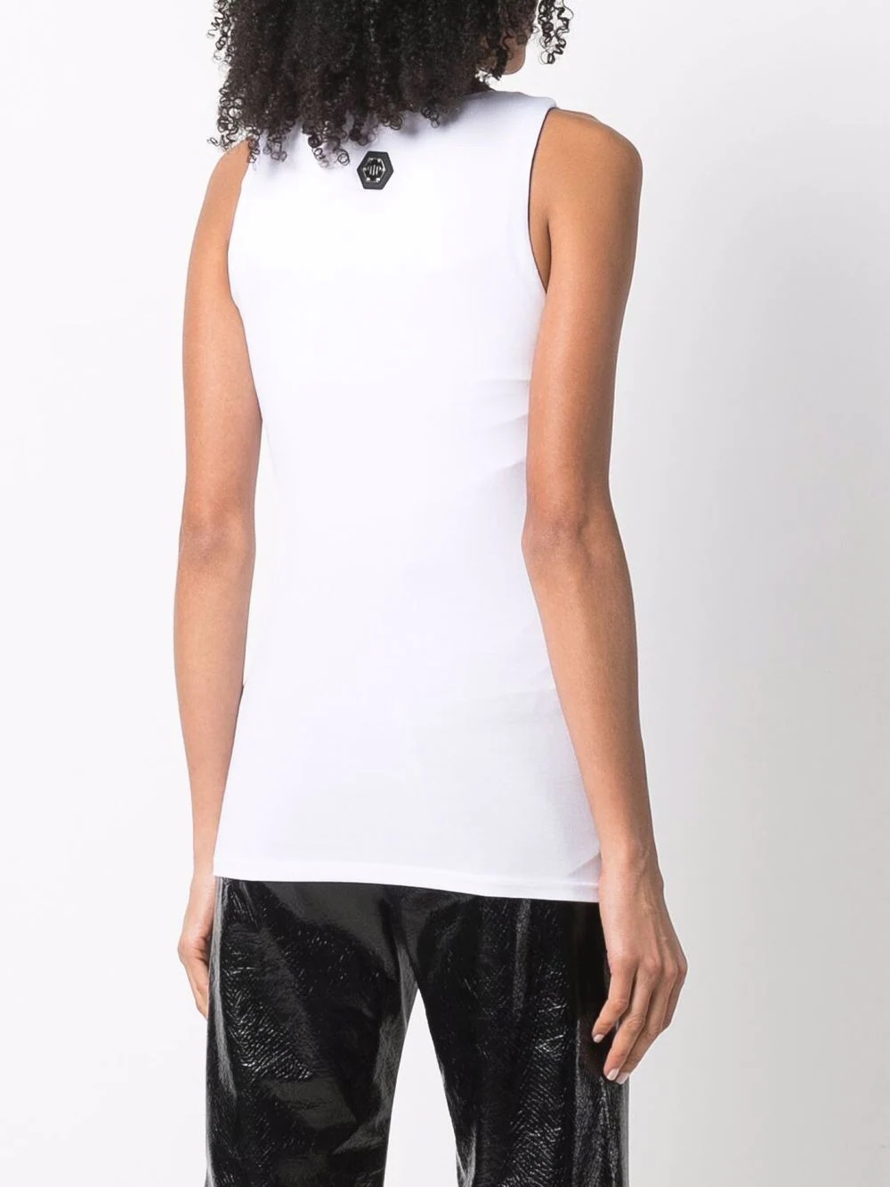 rhinestone-embellished skull top - 4