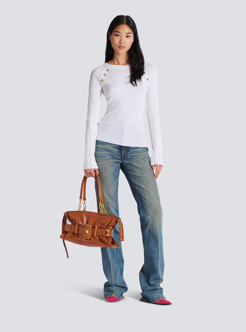 Balmain Calfskin leather Anthem bag outlook