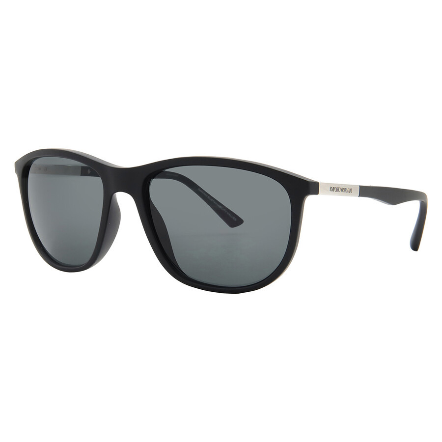 Emporio Armani Dark Grey Oval Men's Sunglasses EA4201 500187 58 - 2