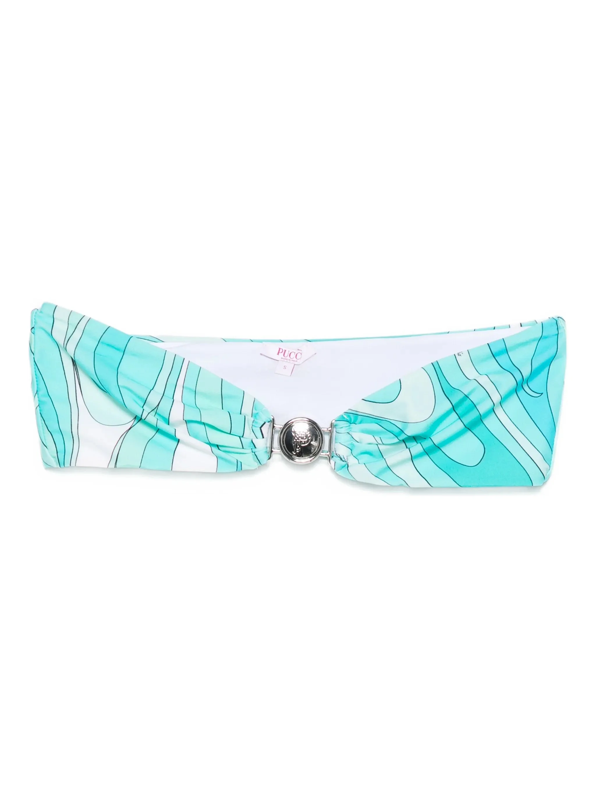 Mirmo-print bandeau bikini top - 1