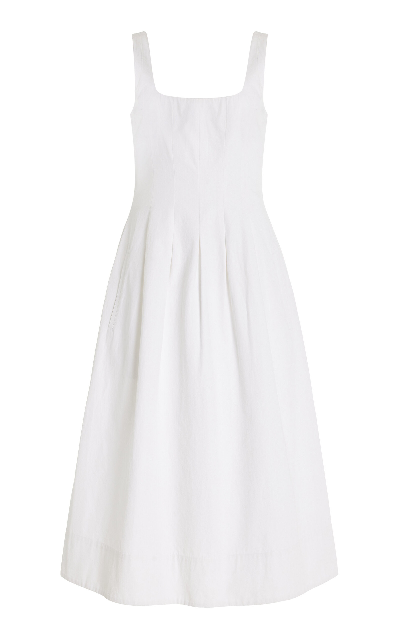 Allen Rumpled-Cotton Midi Dress white - 1