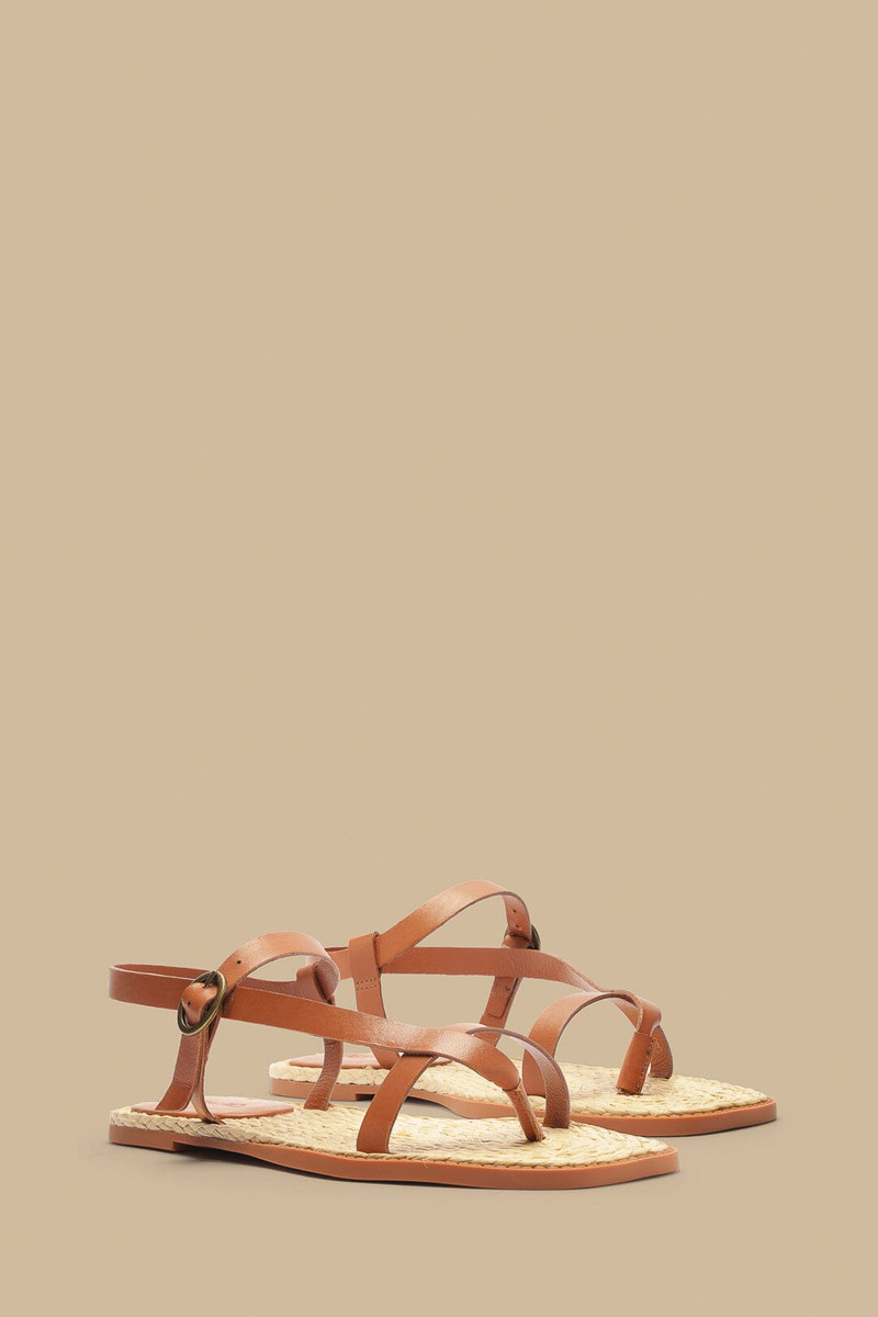 FARM RIO Camel Cross Strap Sandal outlook