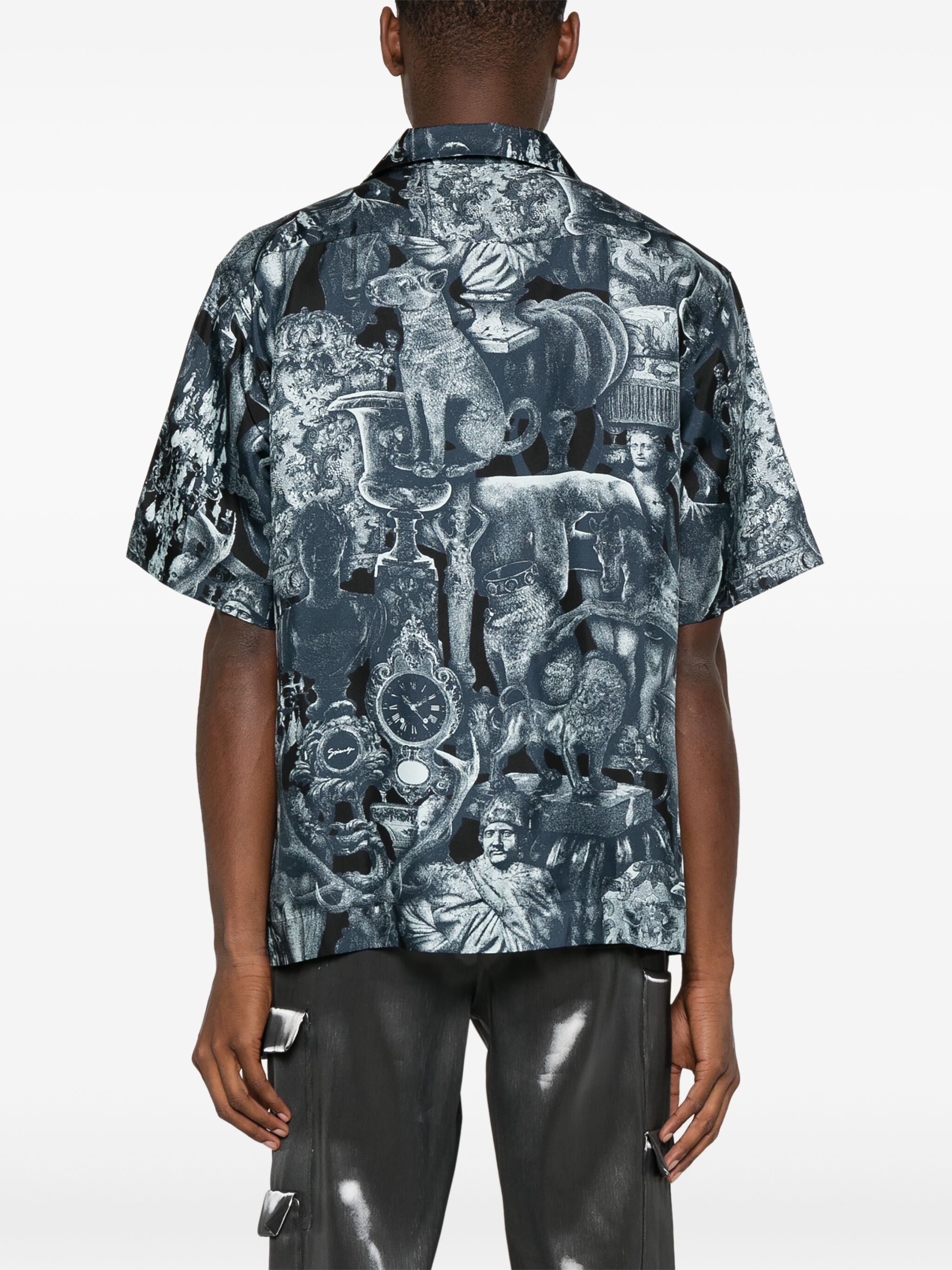 Hubert Objects-print Silk Shirt - 3