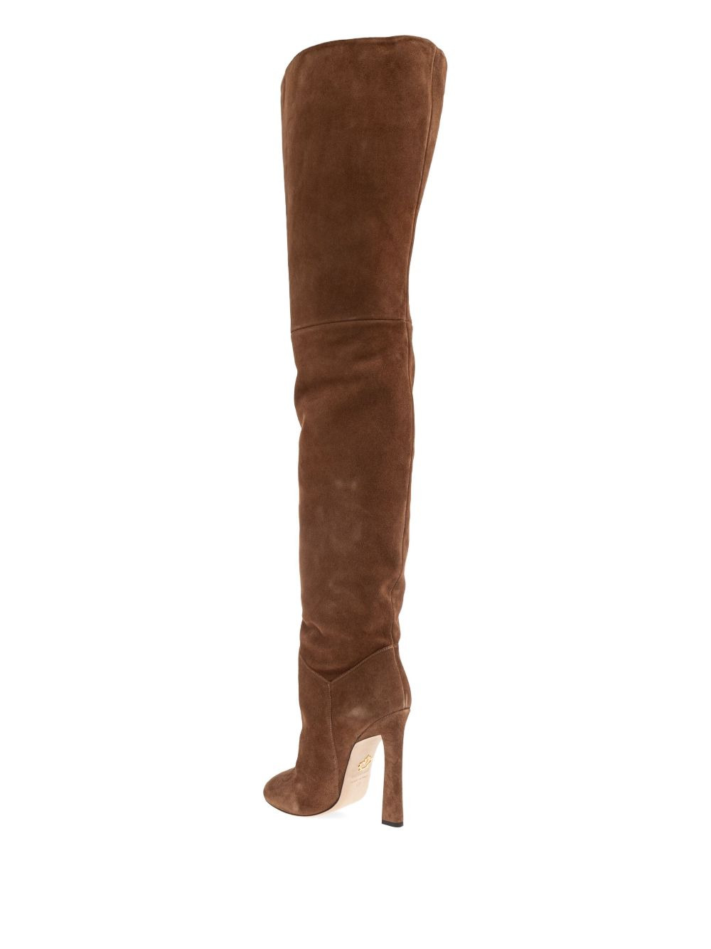 suede over-the-knee heeled boots - 3