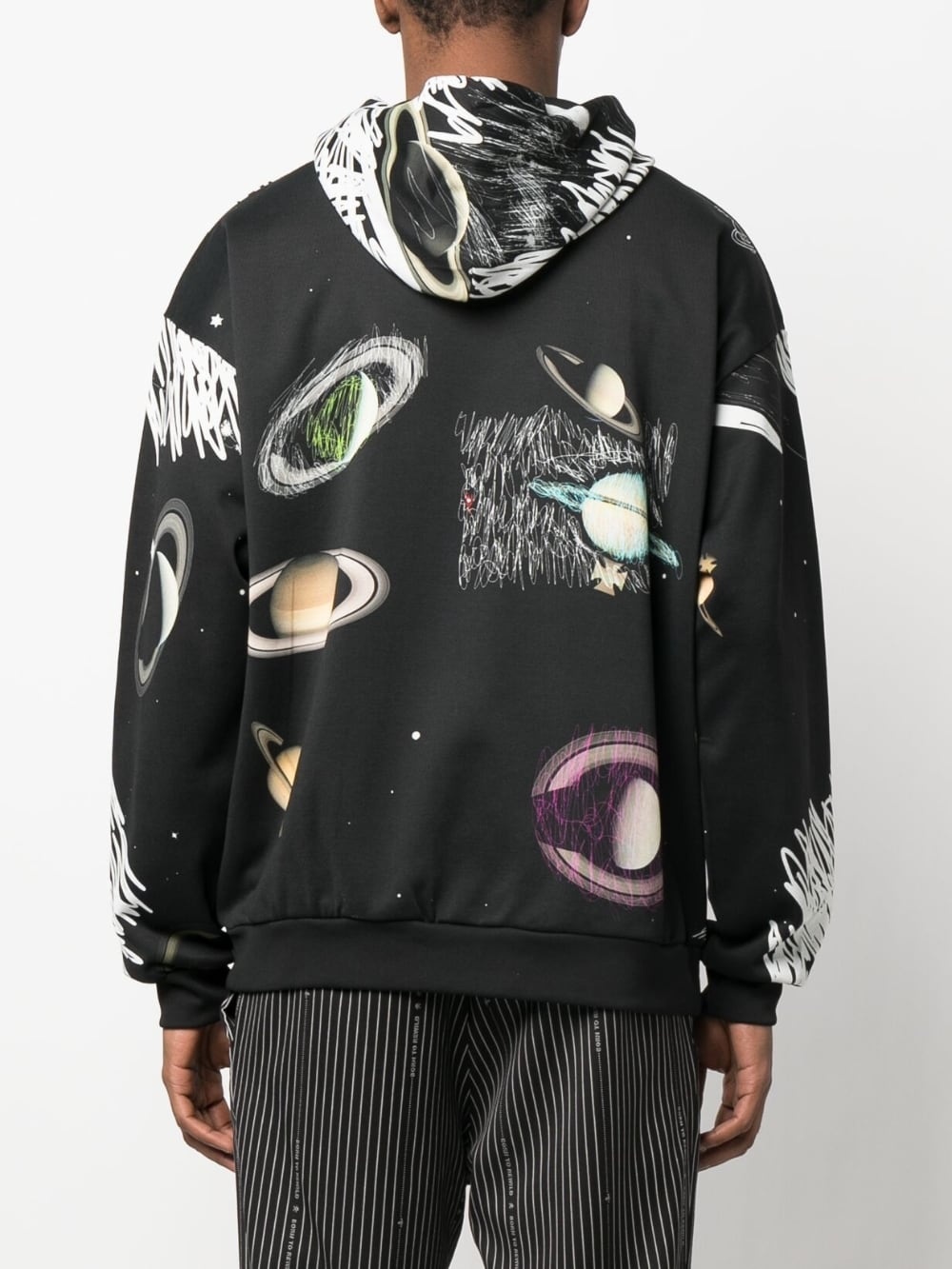 planets-print pullover sweatshirt - 4