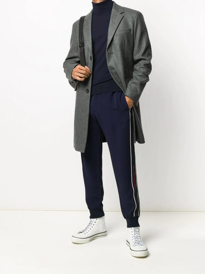 Alexander McQueen piped-trim detailed track pants outlook