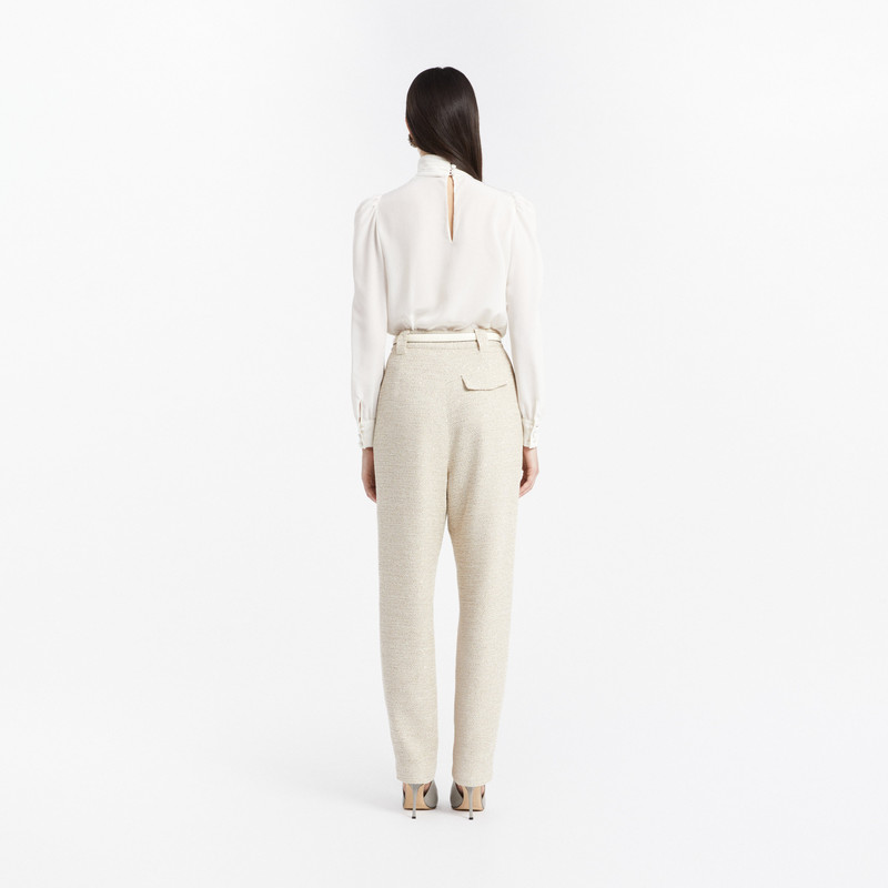 Alessandra Rich SEQUIN TWEED TROUSERS outlook