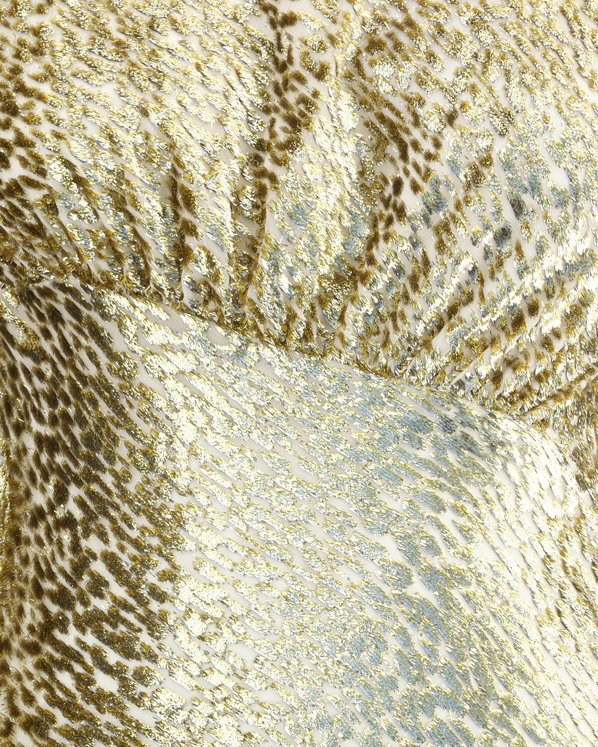Gold thread long Dress - 3
