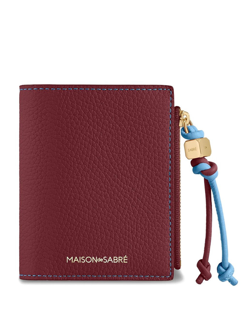 pebbled bifold leather wallet 1