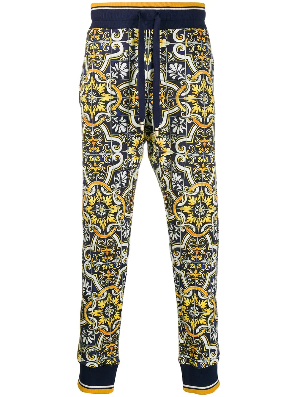 Maiolica print track pants - 1