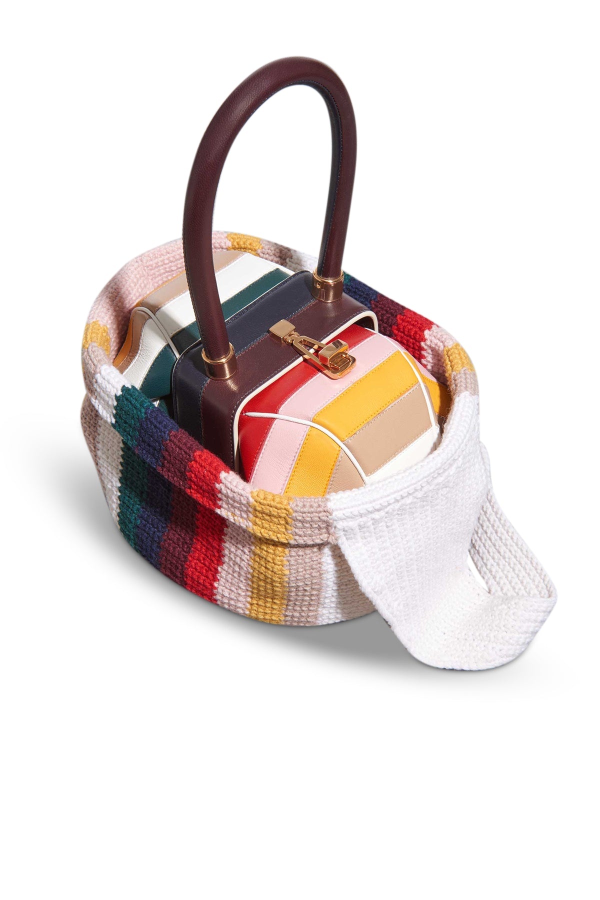 Crossover Knit Bag in Multi Cashmere - 3