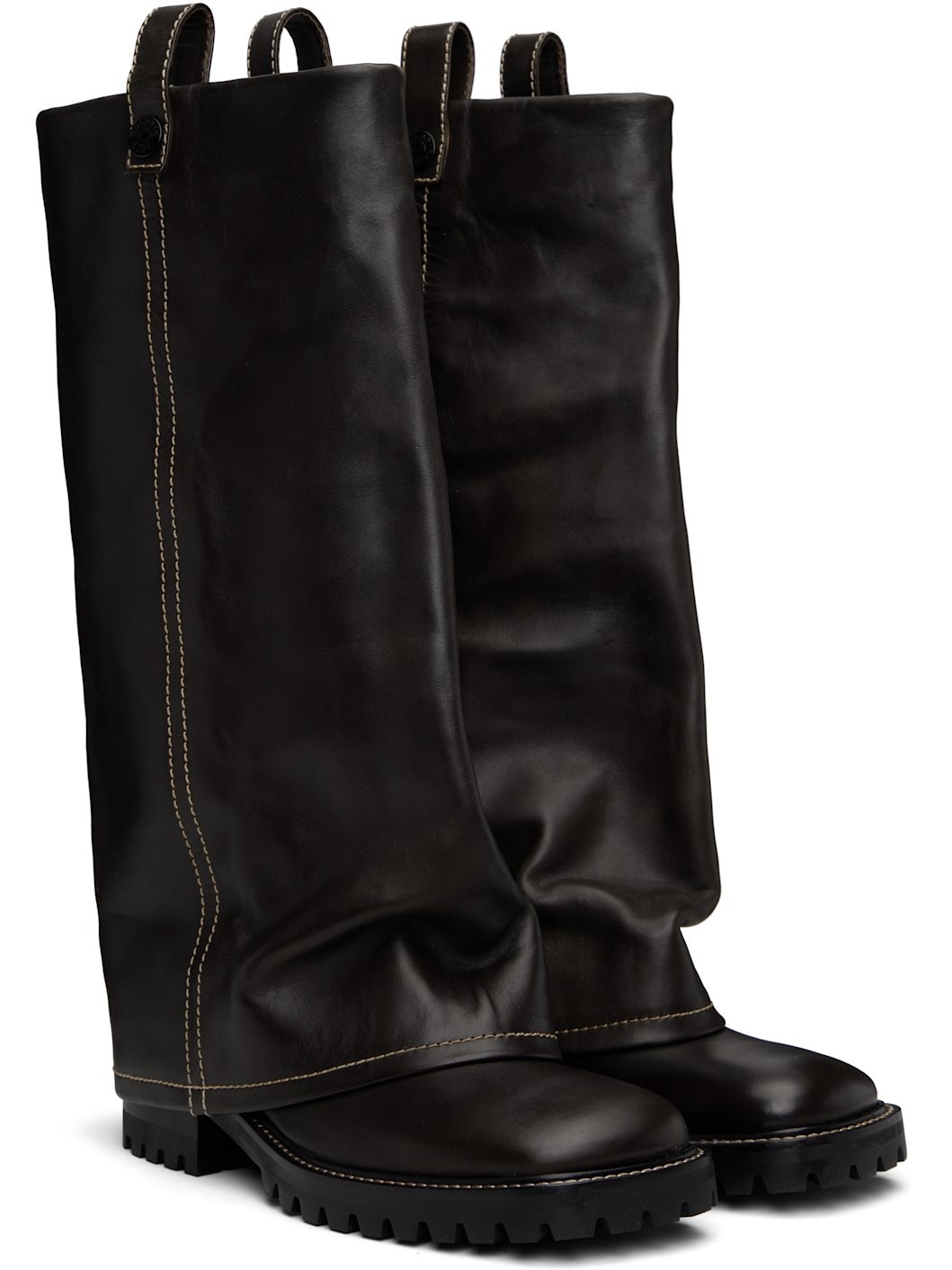 Brown Leather Boots - 4