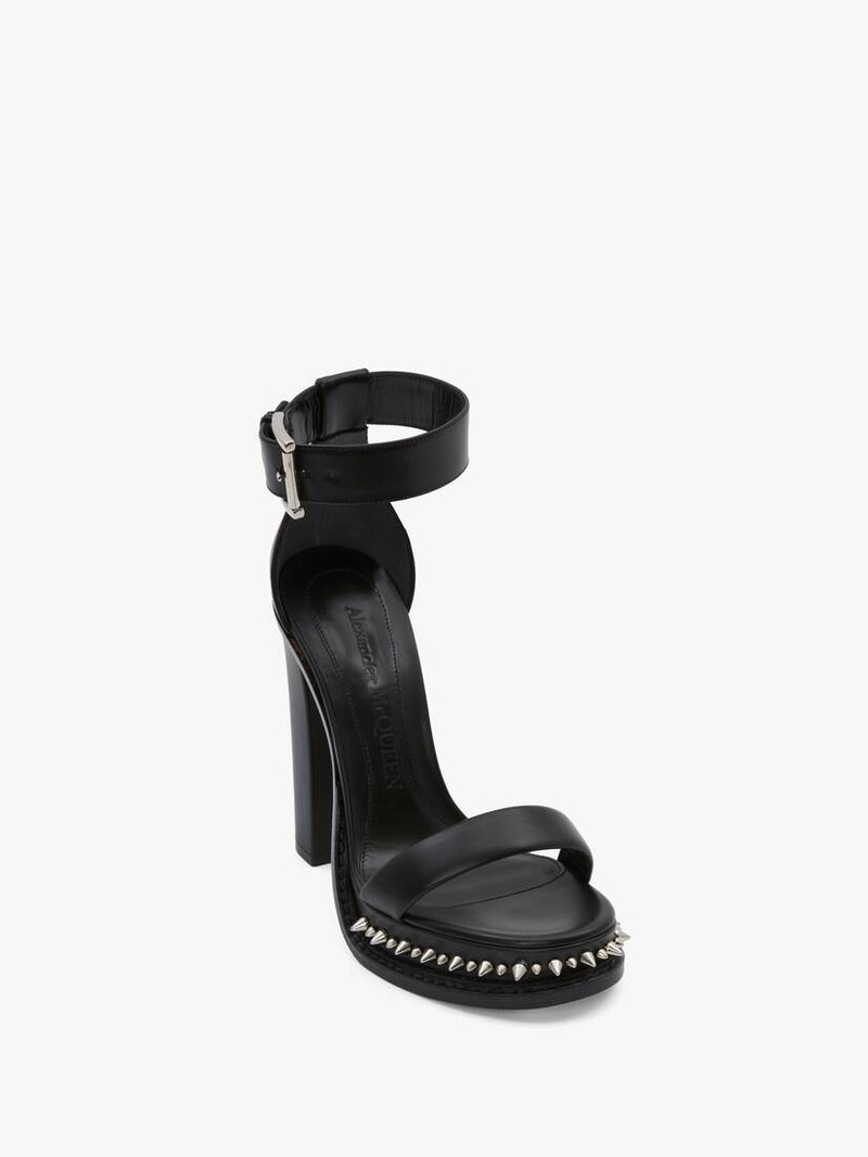 Punk Stud Platform Sandal in Black/silver 2