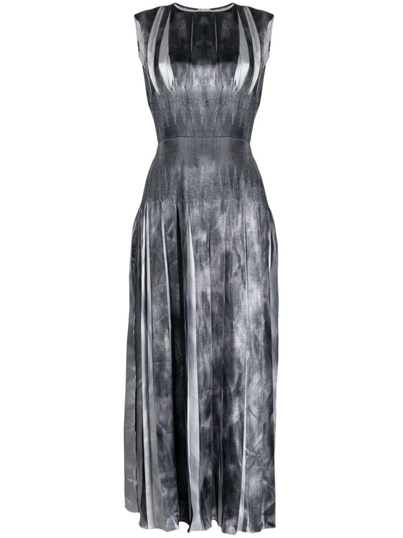 box-pleated sleeveless maxi dress 1
