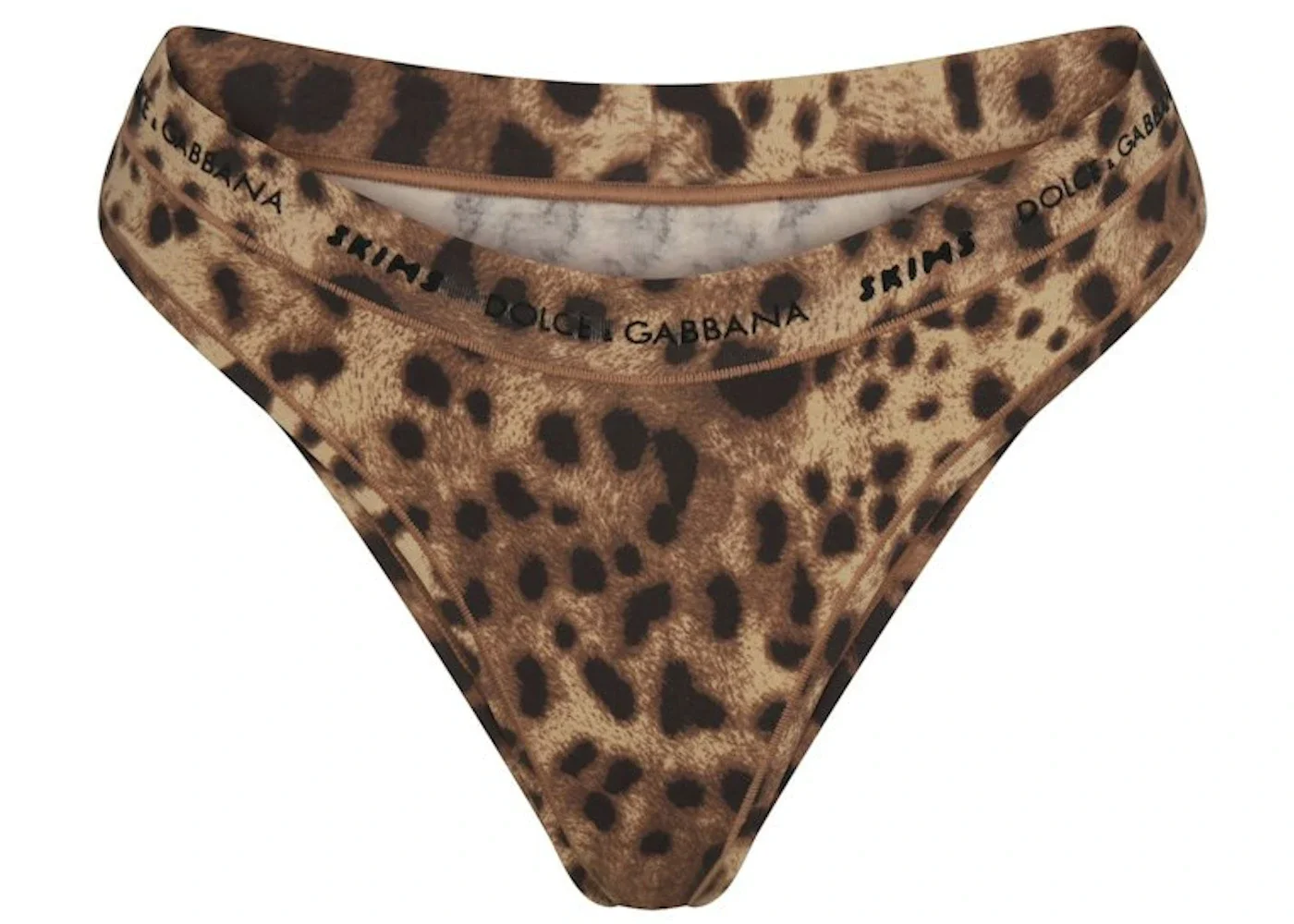 SKIMS x Dolce&Gabbana Cotton Jersey Cheeky Tanga Leopard - 1