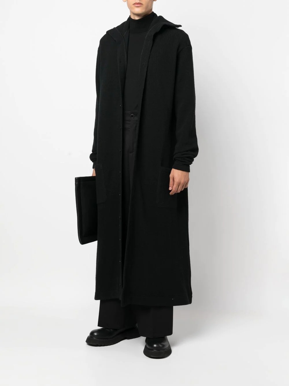 Yohji Yamamoto fine knit ankle length coat REVERSIBLE