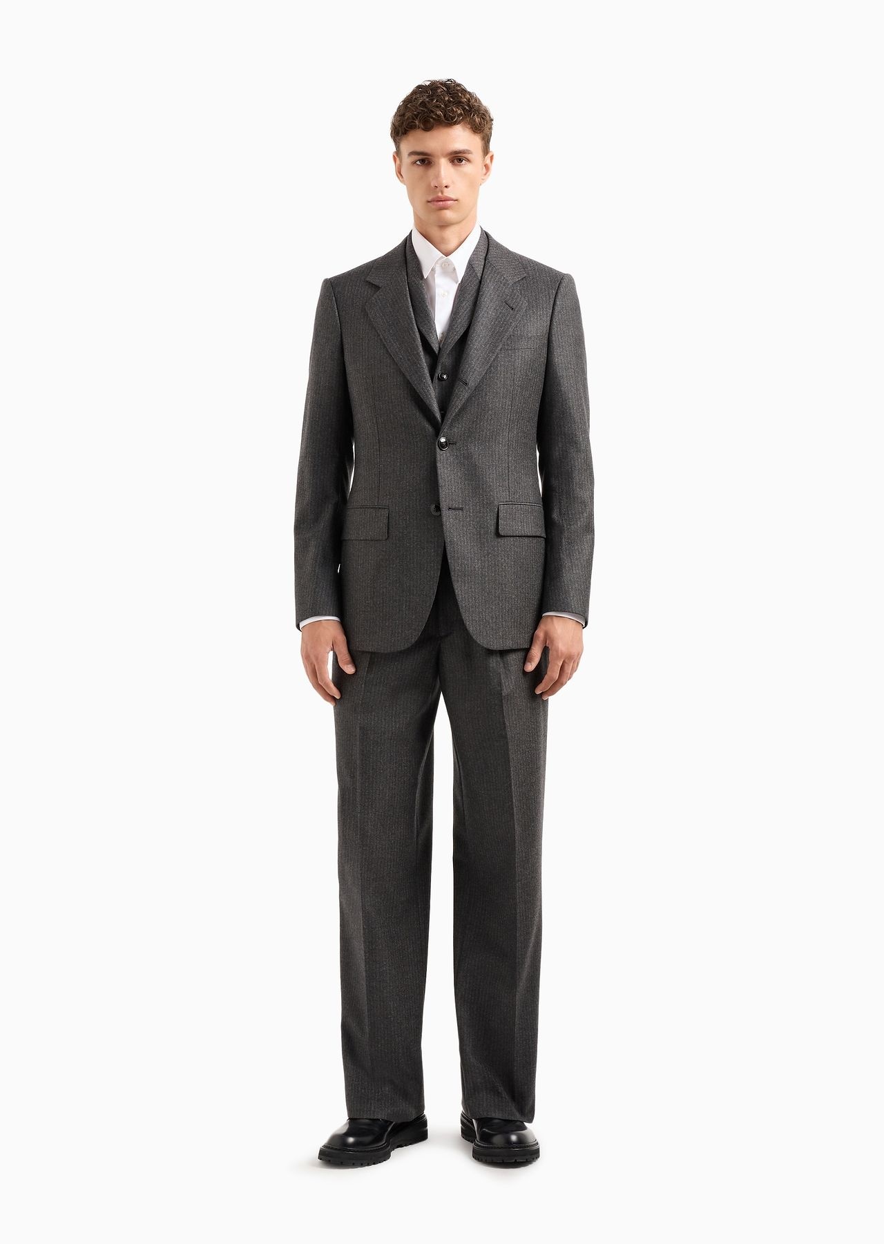 Royal Line pinstriped wool and cashmere, single-breasted suit - 2