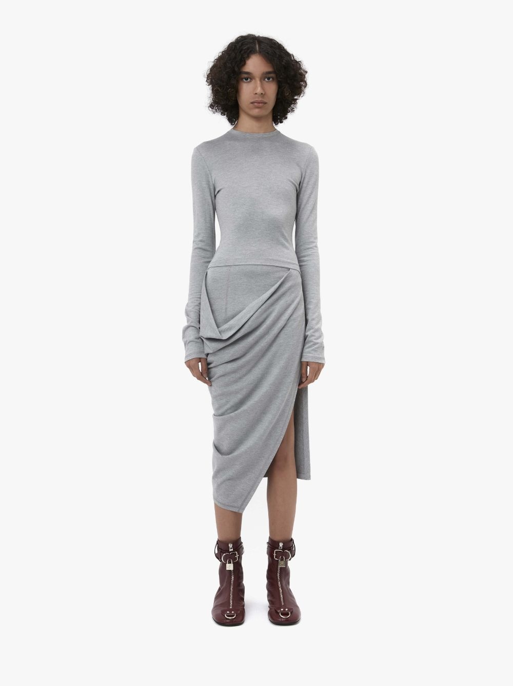 ASYMMETRIC DRAPED DRESS - 2