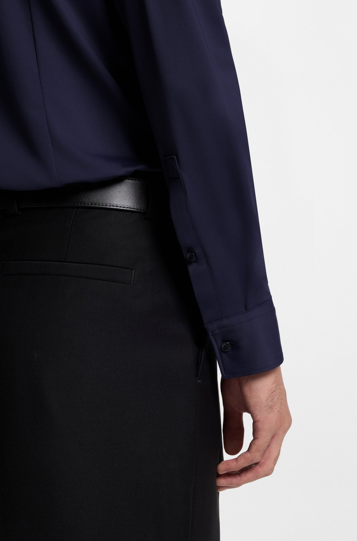 SLIM-FIT SHIRT IN PERFORMANCE-STRETCH JERSEY - 6