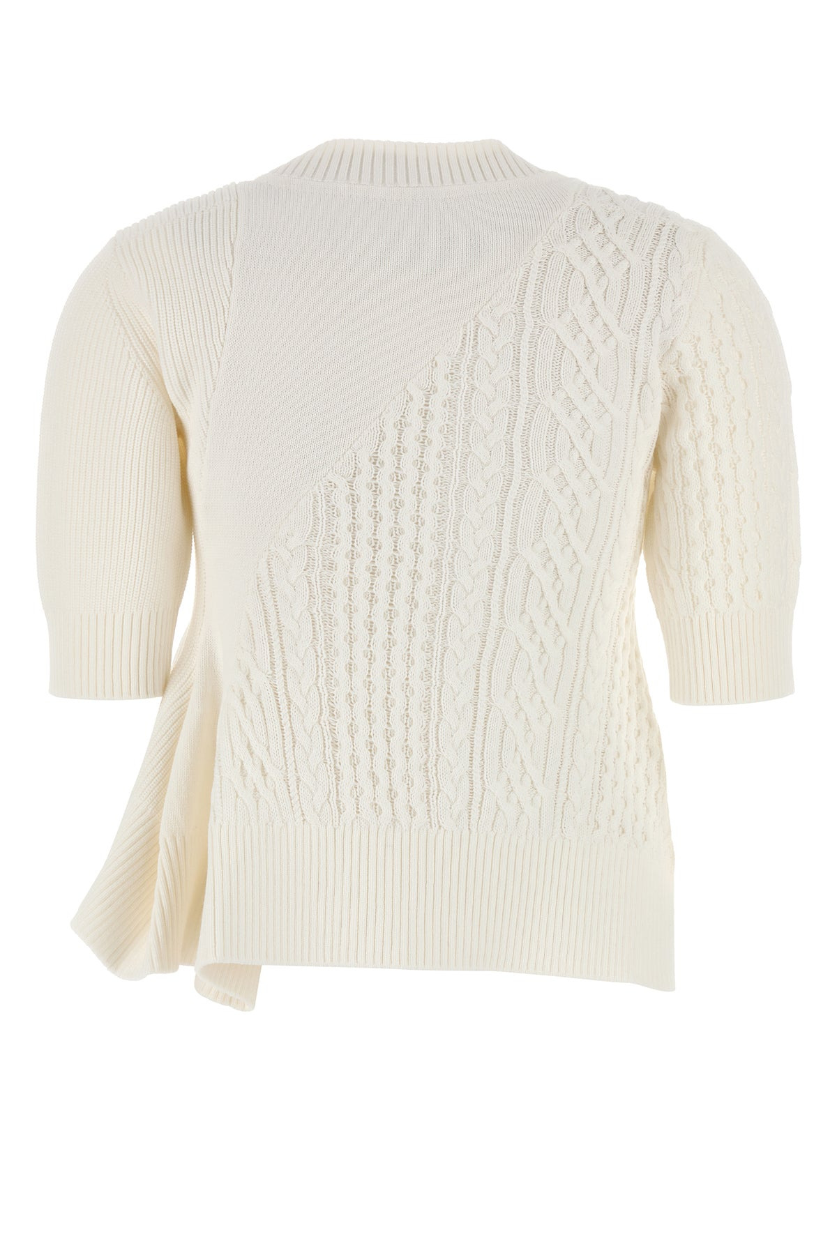 White cotton blend sweater - 2