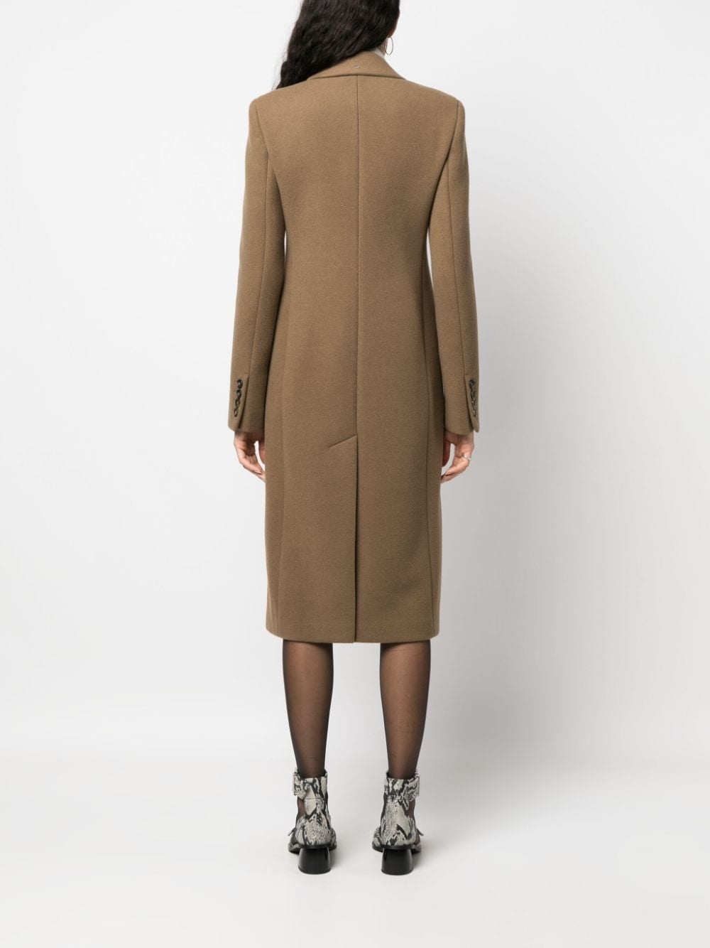 【送料&関税込】SportMax Melange Brown Wool Blend Denaro Coa Sportmax Denaro wool-blend tweed trench coat Sportmax