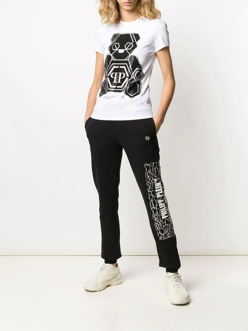 PHILIPP PLEIN Crystal Plein track pants outlook