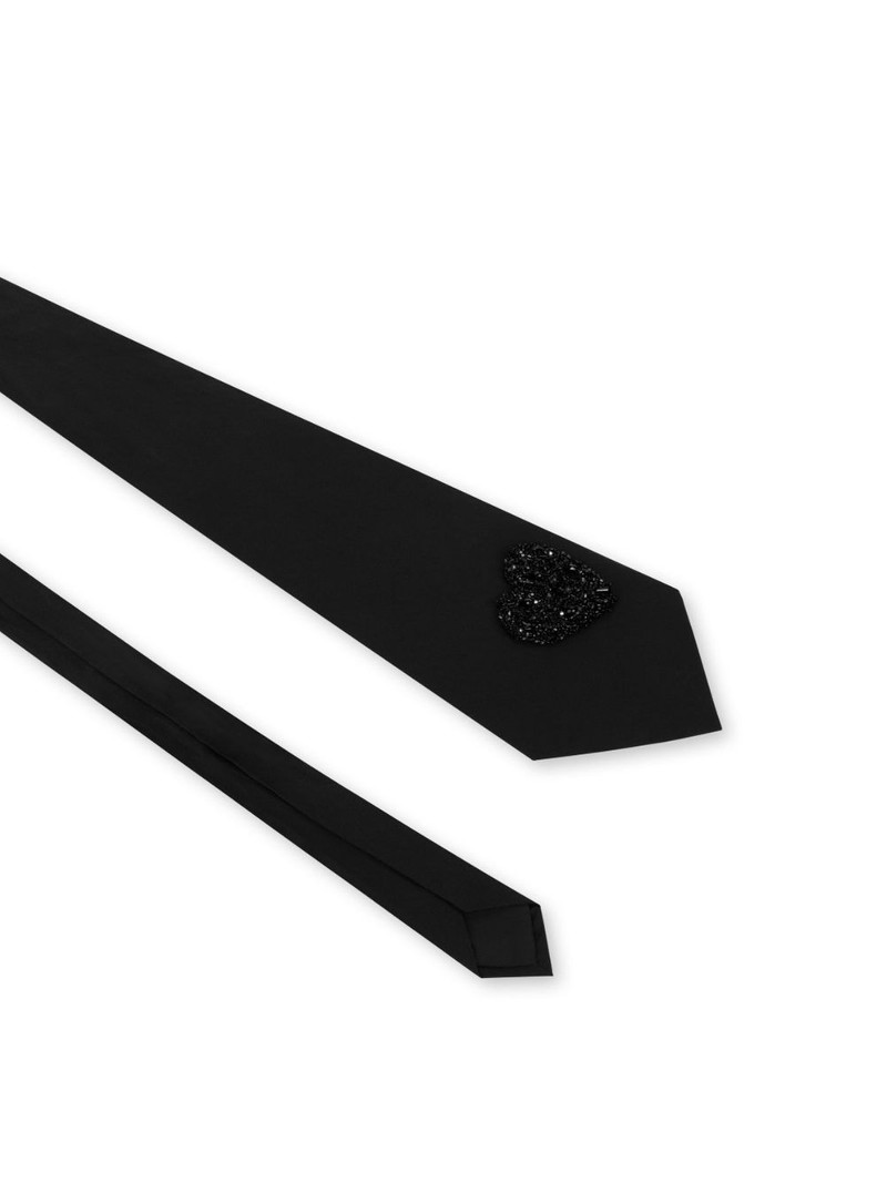 Moschino crystal-embellished tie outlook