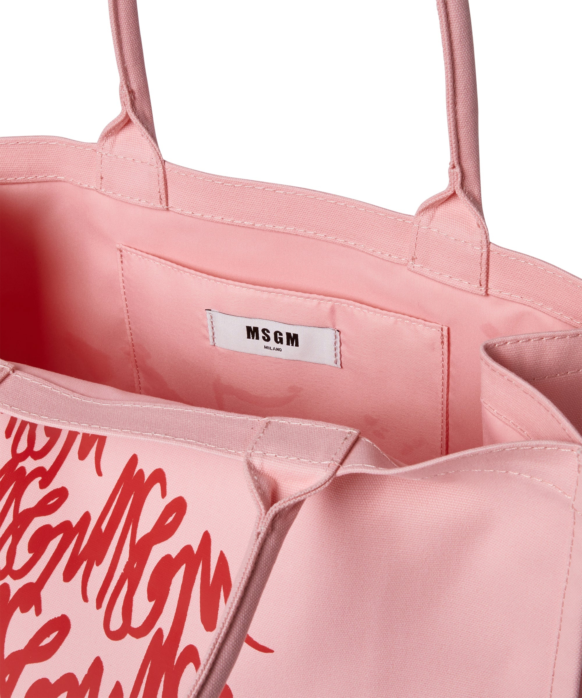 Blended cotton MSGM Canvas Tote Bag - 4