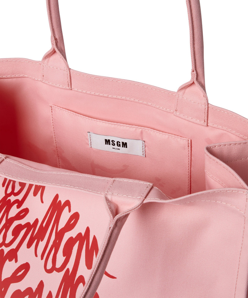 Blended cotton MSGM Canvas Tote Bag 4