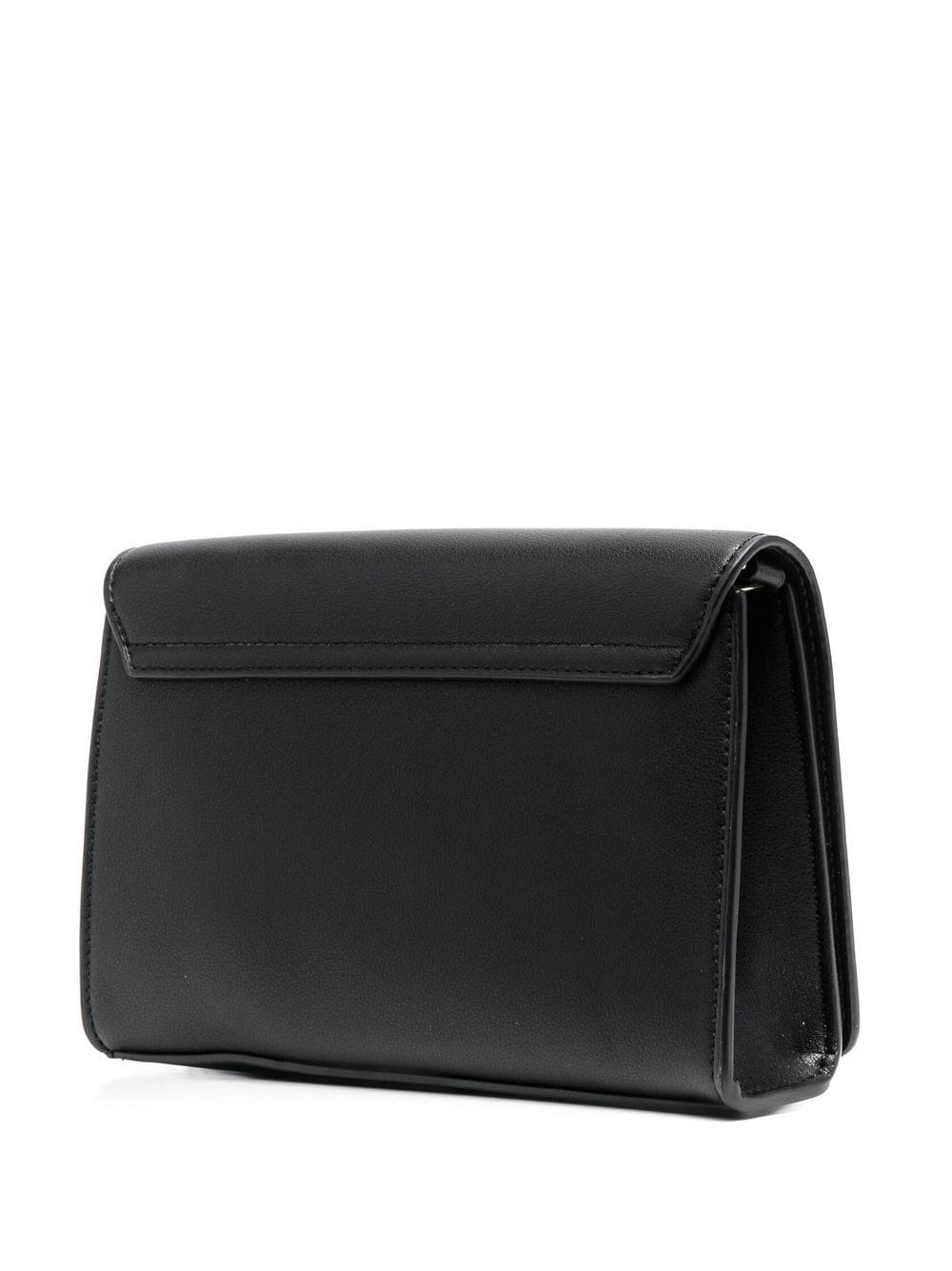 logo-lettering faux-leather clutch bag - 3