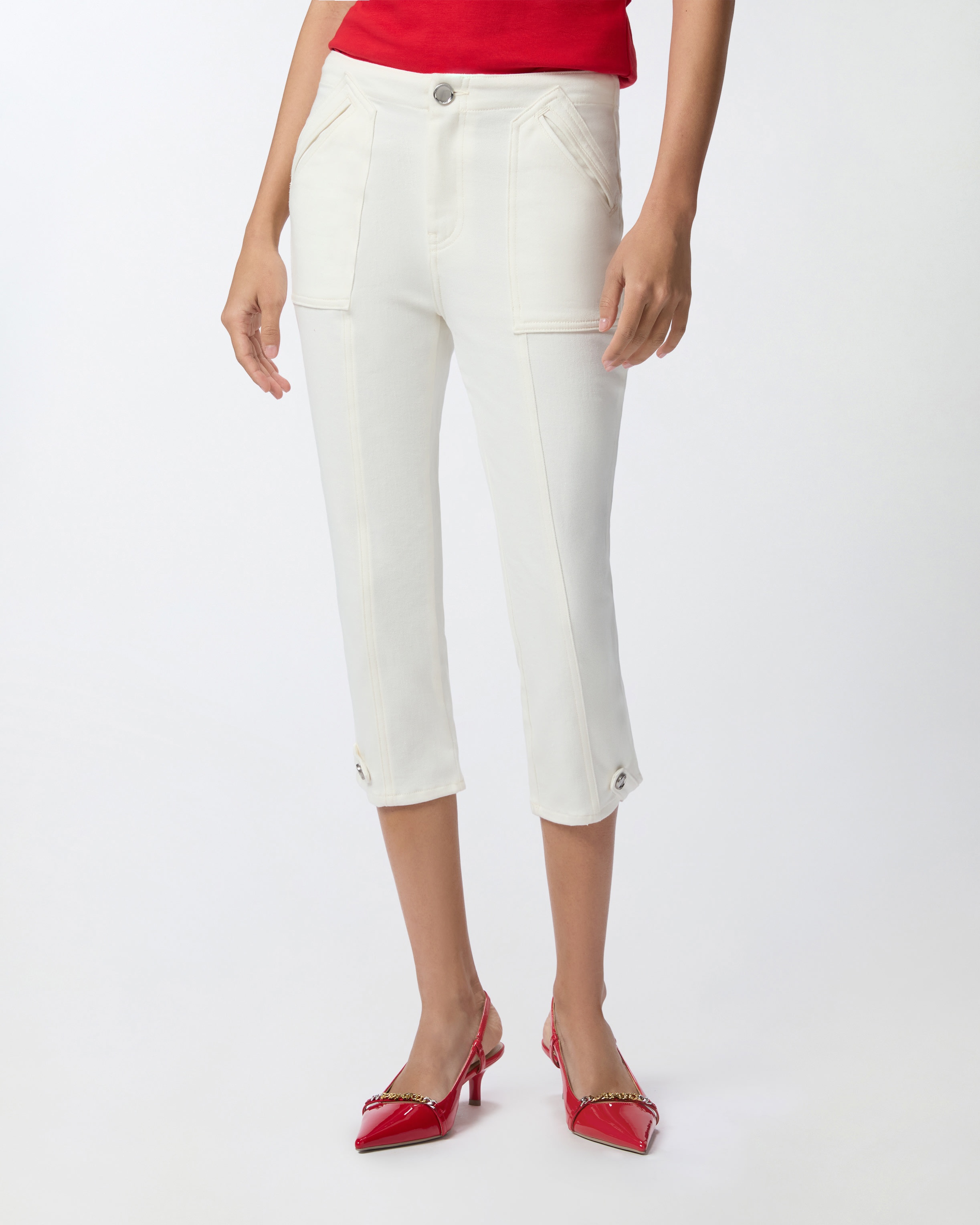COTTON CANVAS CAPRI PANTS - 3