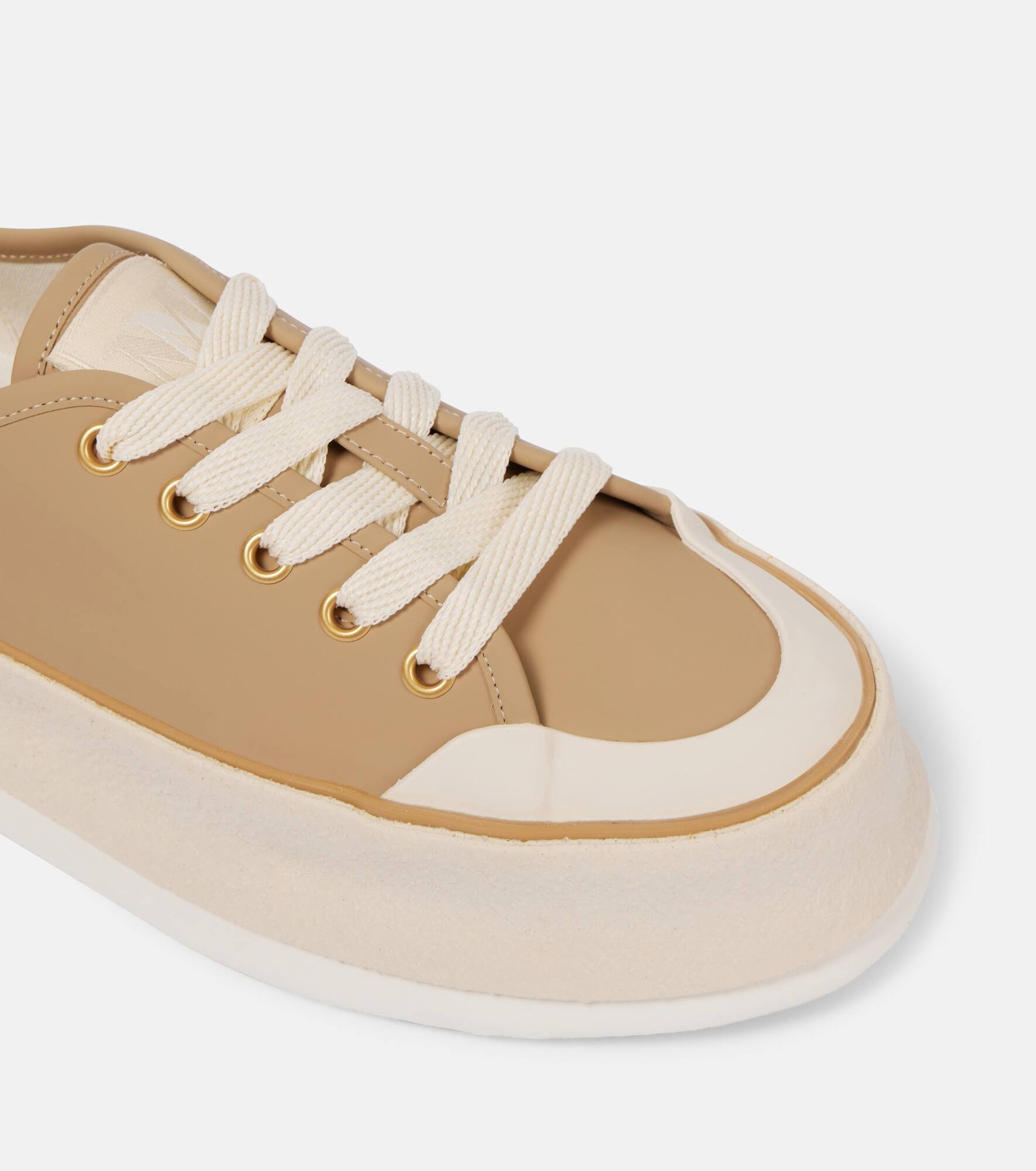 Leather platform sneakers - 6