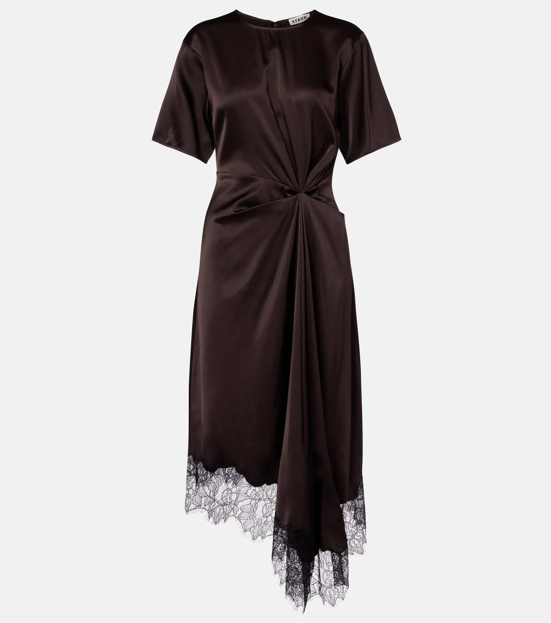 Sonoma lace-trimmed silk-blend midi dress - 1