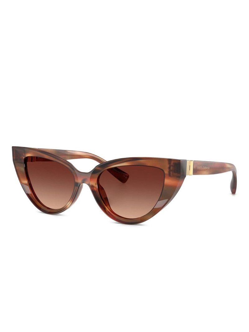Dolce & Gabbana striped cat-eye sunglasses outlook