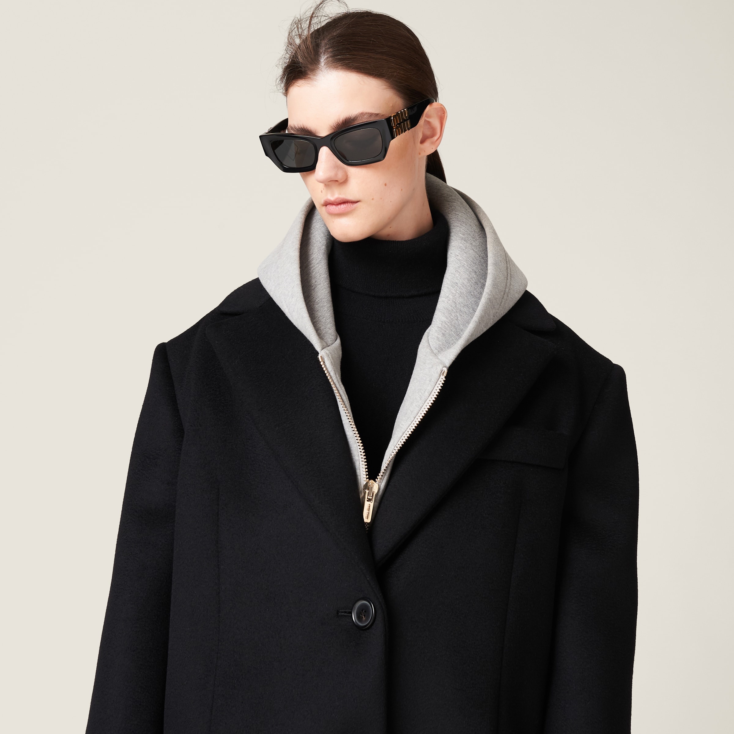 Single-breasted velour coat - 4