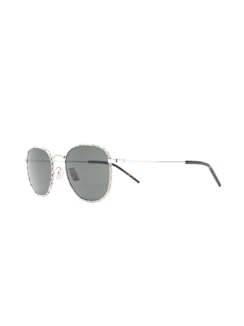 snakeskin-effect tinted sunglasses - 2