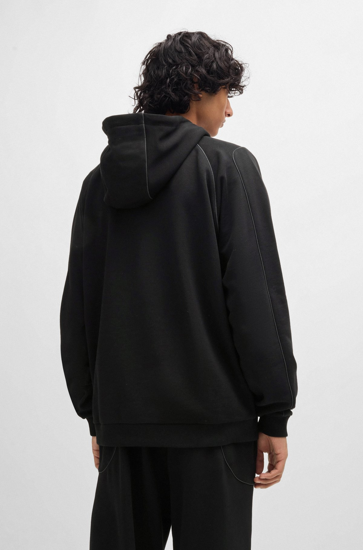 COTTON-TERRY SWEATSHIRT WITH DECORATIVE REFLECTIVE TRIMS - 5